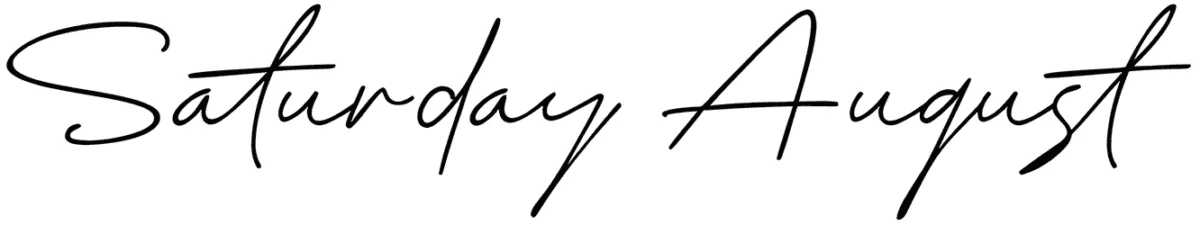 Saturday August Font 1