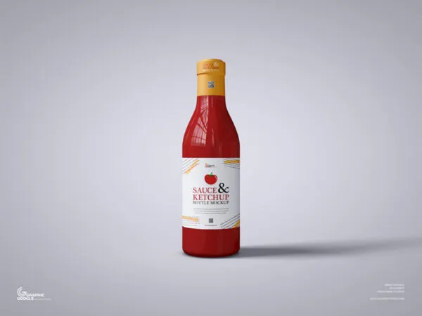 Sauce and Ketchup Bottle Mockup 1