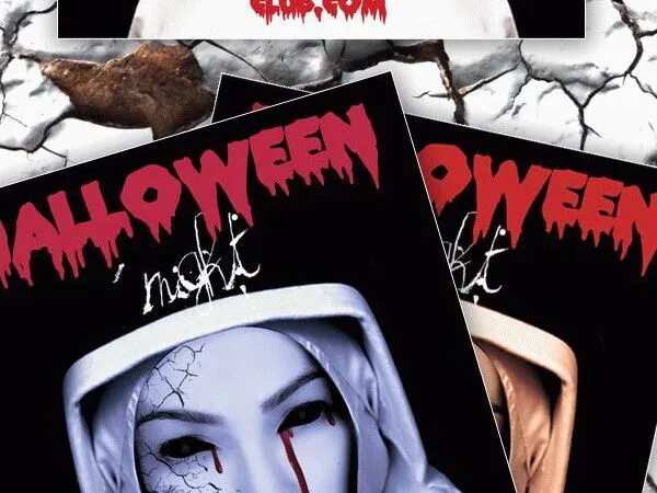 Scary Bleeding Halloween Night Flyer Template 1