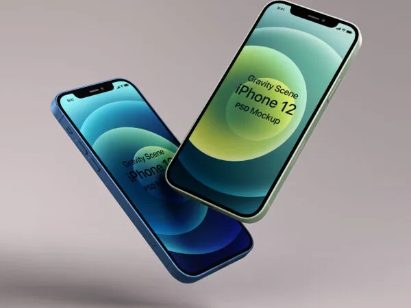 Set of Clean Highly Detailed iPhone 12 Mockups 1