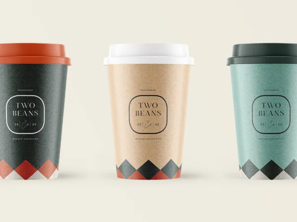 Set of Craft Paper Cup Mockups 1