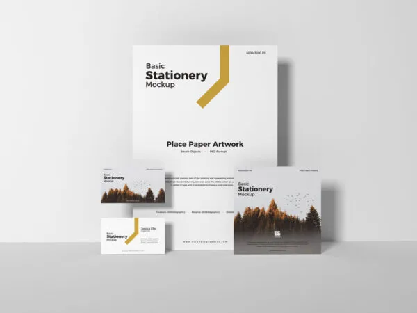 Set of Minimal Stationery Branding Mockup 1
