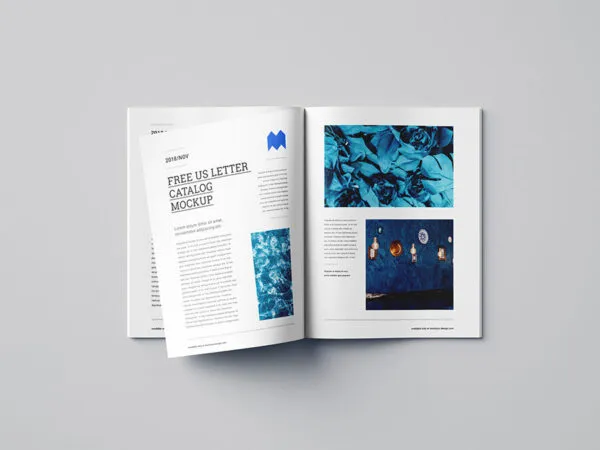 Set of Seven US Letter Catalog Mockups 1