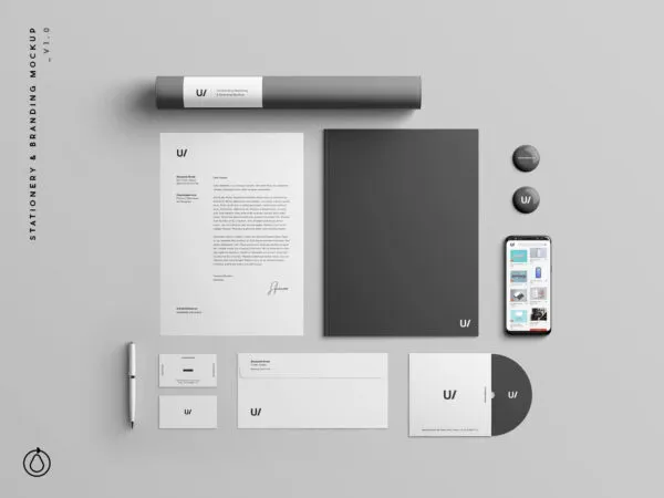 Set of Stationery Branding Identity Mockup 1