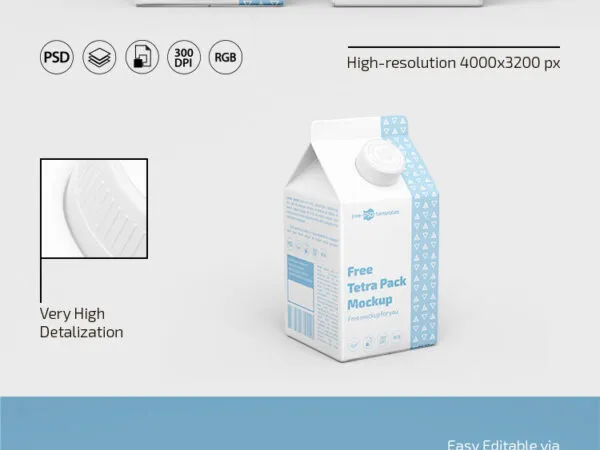 Set of Three Tetra Box Packaging Mockups 1