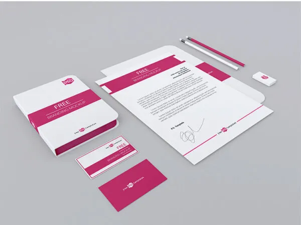Set of Two Stationery Branding Identity Mockups 1