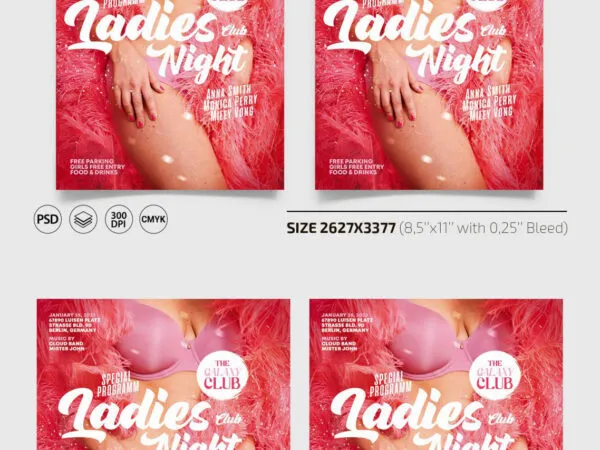 Sexy Ladies Night Club Flyer Instagram Post Template 1