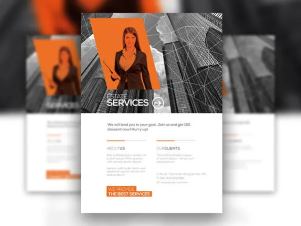 Sharp Simple Corporate Business Flyer Template 1