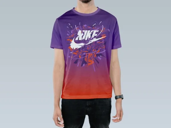 Short Sleeve T shirt Mockup in Front Sight 1