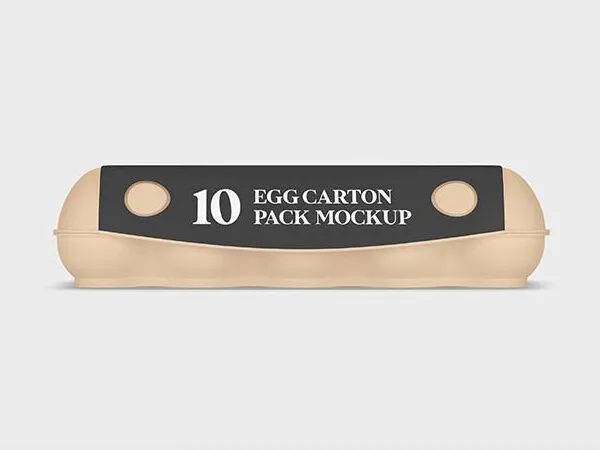 Side Sight of Egg Carton Pack Mockup 1