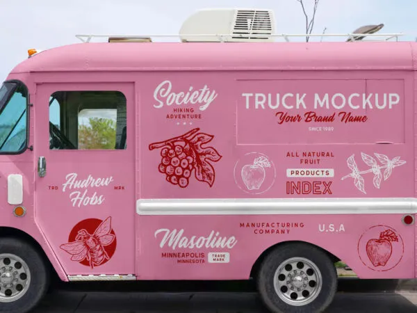 Side View Truck Mockup 1