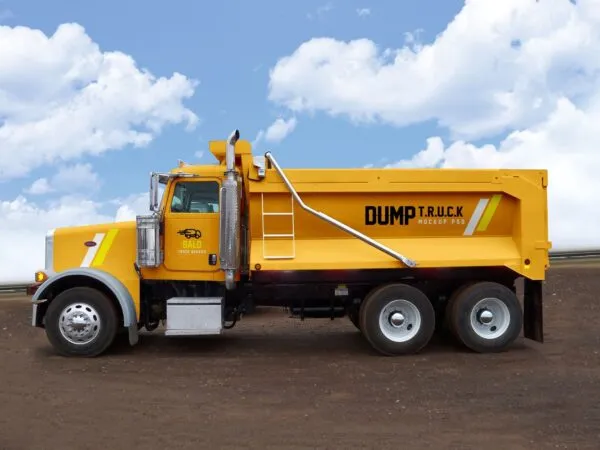 Side View of Dump Truck Mockup 1