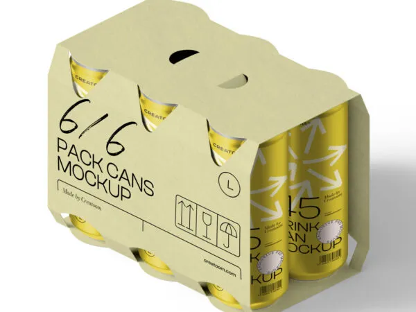 Side View of Pack Cans Mockup 1
