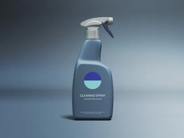 Side View of a Large Cleaning Spray Mockup 1