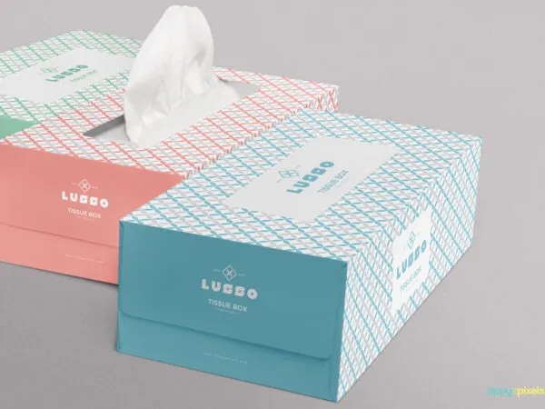 Simple 34 View Tissue Paper Box Mockup 1