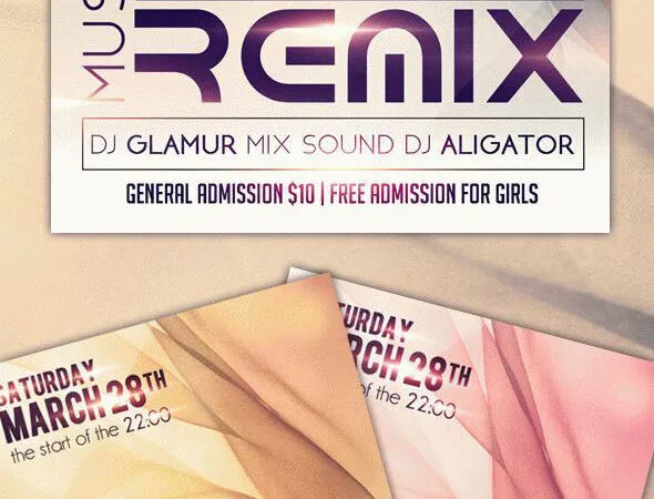 Simple Clean DJ Event Flyer Template 1