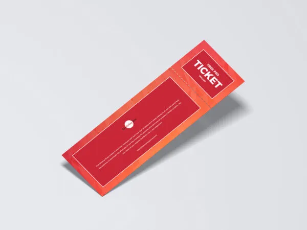 Simple Detachable Event Ticket Mockup 1