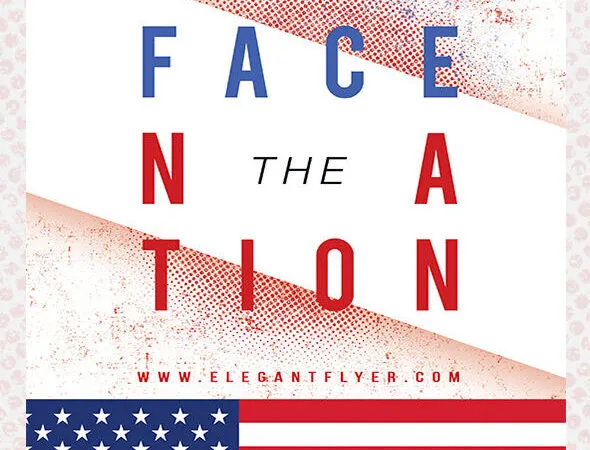 Simple Flag 4th of July Flyer and Facebook Cover Template 1