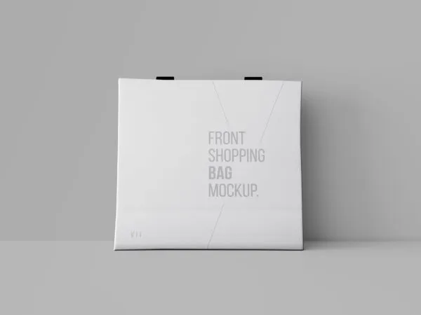 Simple Front View Shopping Bag Mockup 1