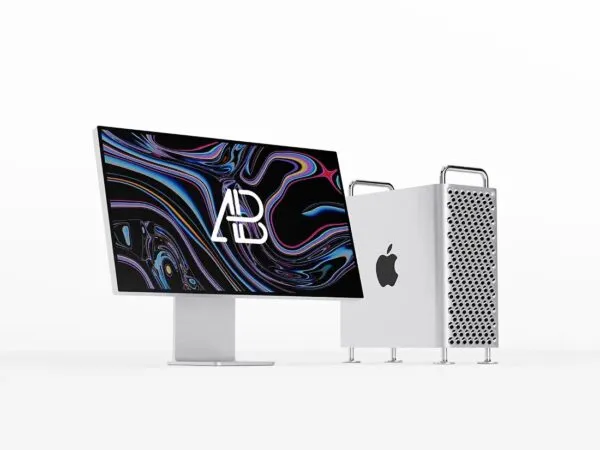 Simple Mac Pro Mockup on a White Background 1