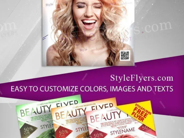 Simple Modern Beauty Salon Flyer Template 1