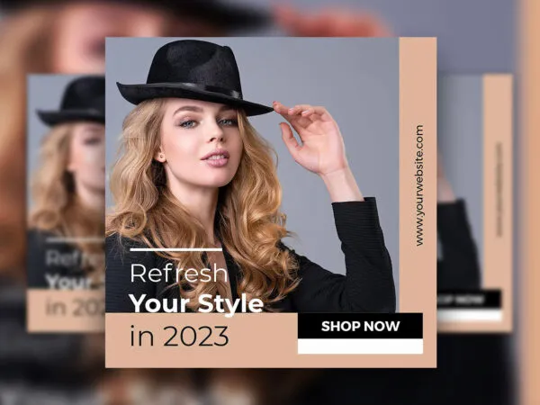 Simple Modern Fashion Style Flyer Instagram Post Template 1