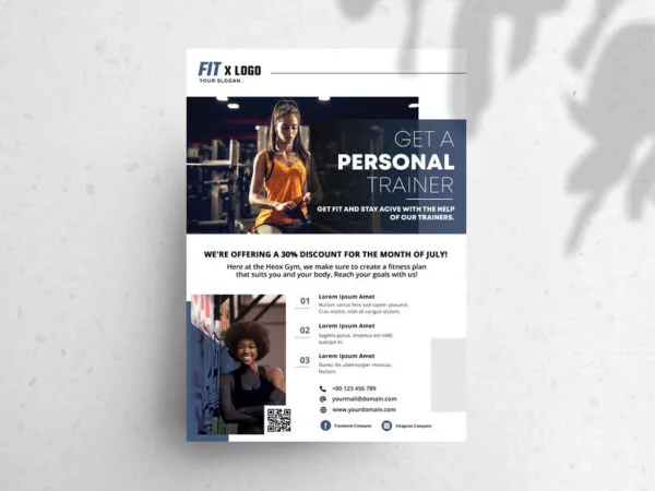 Simple Personal Trainer Flyer Template 1