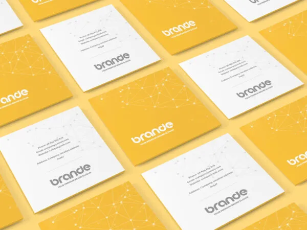 Simple Square Business Card Mockup 1