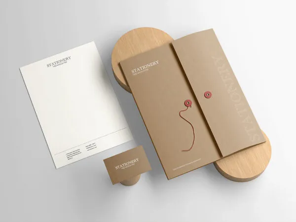 Simple Stationery Mockup in Perspective Vision 1