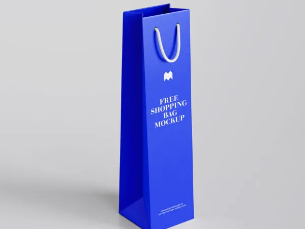 Simple Wine Bag with Plain Background Mockup 1