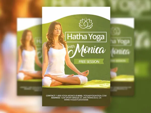 Simple Yoga and Meditation Flyer Template 1