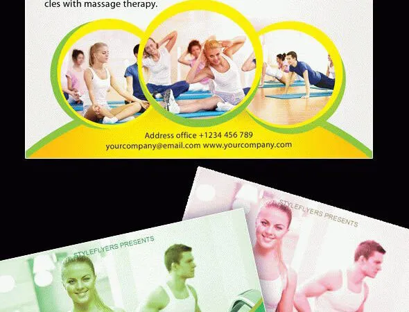 Simple and Grid Fitness Flyer Template 1