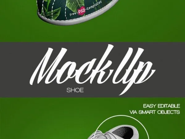 Single Lace Up Shoe Mockup 1