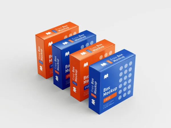 Six Realisitic Box Mockups from Different Angles 1