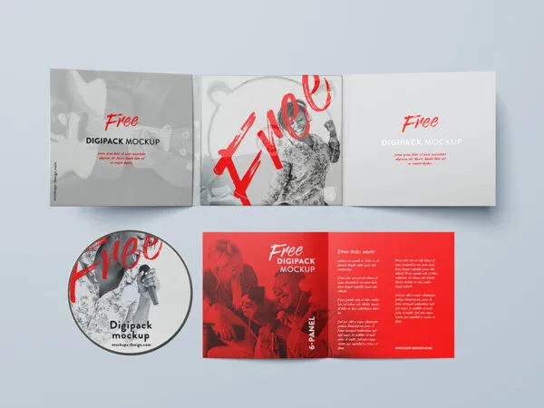 Six Scenes of Panel Digipack Mockup 1