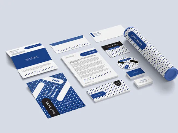 Six Stationery Corporate Identity Mockups from Different Angles 1