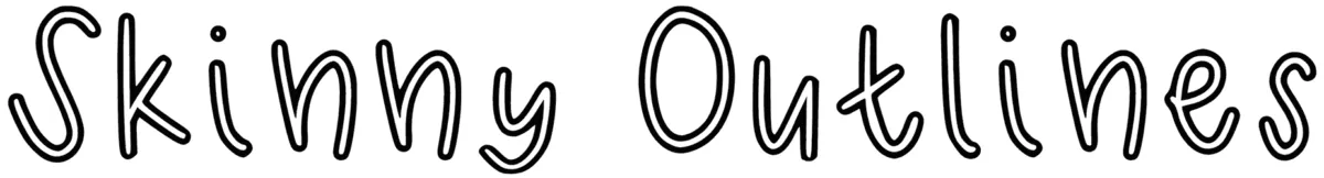 Skinny Outlines Font 1
