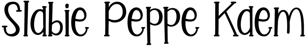 Slabie Peppe Kaem Font 1