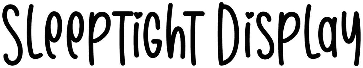Sleeptight Display Font 1