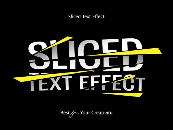 Sliced Text Logo Effect 1