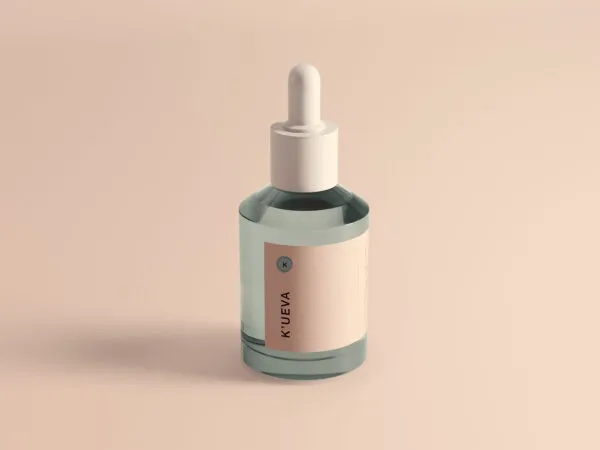 Small Fat Dropper Bottle Mockup 1