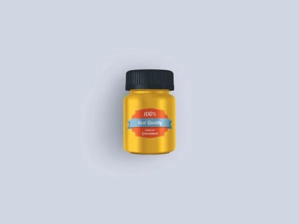 Small Plastic Pill Bottle Mockup 1