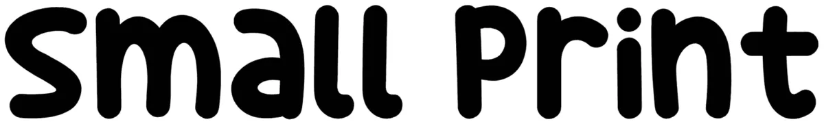 Small Print Font 1