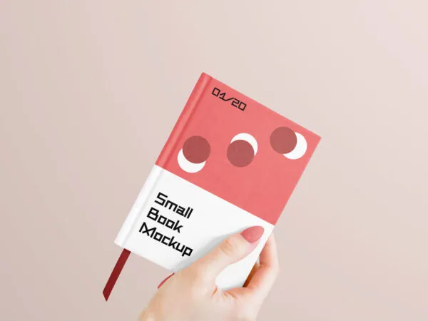 Small Size Hardback Book Cover Mockup 1