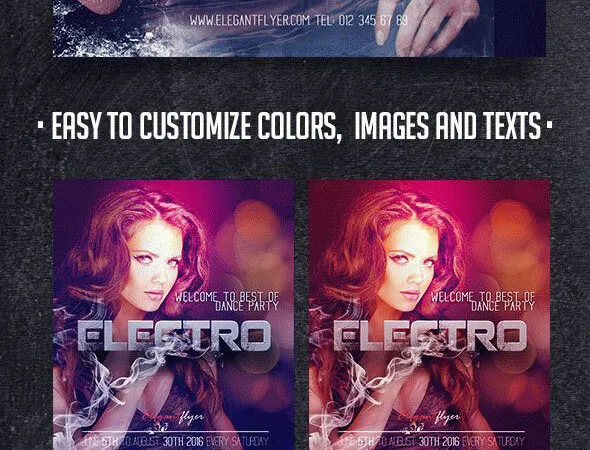 Smoke Bold Party Flyer Template and Facebook Cover 1