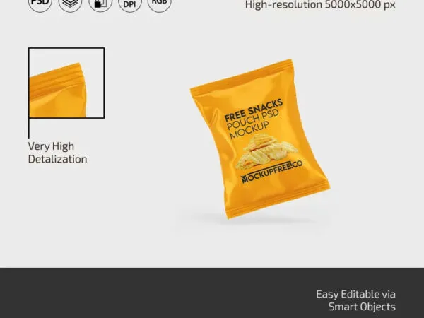 Snack Pouch Mockup in 3 Sights 1