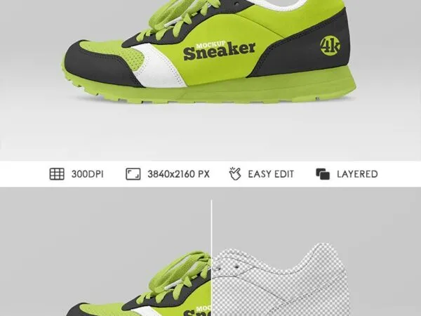 Sneaker Mockup in the Side View 1