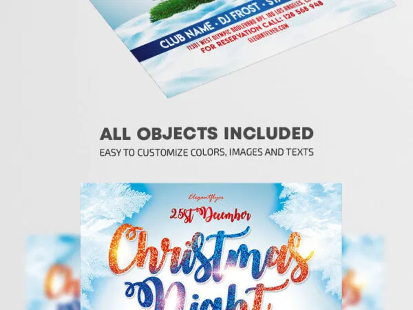Snowy Christmas Flyer Template 1