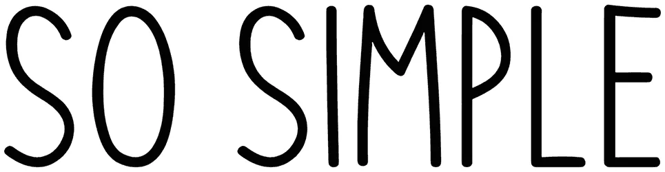 So Simple Font 1