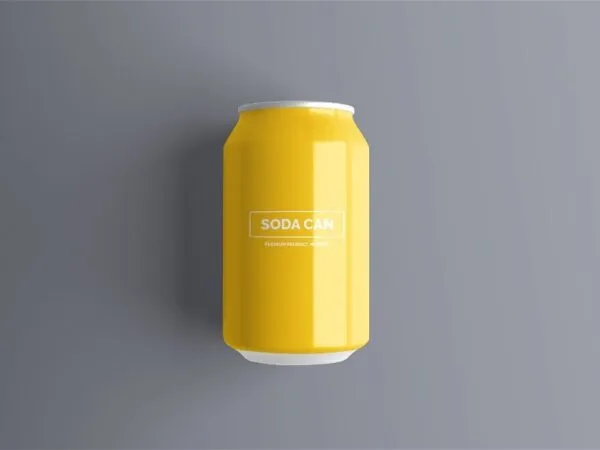 Soda Can Mockup 330ml in 4 Sights 1